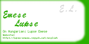 emese lupse business card
